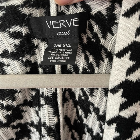 Houndstooth print shawl OS Verve Ami - Picture 3 of 4